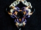 Sterling silver, copper, black and lavendar chainmaille pendant/earring set