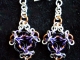 Gothic Noirin - Handmaden Designs LLC Sterling silver, copper, black and lavendar chainmaille pendant/earring set
