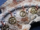 Sterling silver and copper Byzantine and Steampunk charm bracelet