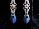 Sterling silver and Kyanite Byzantine chainmaille/silversmithing earrings