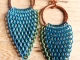 Leena - Handmaden Designs LLC Copper and enameled copper Dragonscale wing earrings by Handmaden Designs LLC