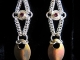 Sterling silver Half Persian 3in1 Rhodolite Garnet and scale earrings