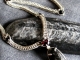 Sterling silver, Garnet, Black Onyx, and Orthoceras Half Persian 4in1 necklace- Handmaden Designs LLC Sterling silver, Garnet, Black Onyx, and Orthoceras Half Persian 4in1 necklace