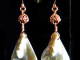 Copper Byzantine Halo and shell earrings by Handmaden Designs LLC