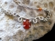 Sterling silver and Carnelian micromaille and silversmithing necklace