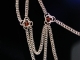 Sterling silver Edwardian inspired chainmaille statement necklace