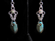Sterling silver and Ethiopian Opal scalemaille and silversmithing earrings