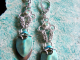 Aida - Handmaden Designs LLC Sterling silver and Ethiopian Opal scalemaille and silversmithing earrings