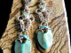 Aida - Handmaden Designs LLC Sterling silver and Ethiopian Opal scalemaille and silversmithing earrings