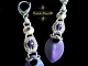 Sterling silver and Amethyst Persianov chainmaille scalemaille earrings