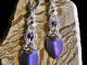 Sterling silver and Amethyst Persianov chainmaille scalemaille earrings