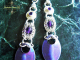 Esther - Handmaden Designs LLC Sterling silver and Amethyst Persianov chainmaille scalemaille earrings
