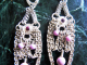 Sterling silver Rhodalite and Phosophiserite chainmaille silversmithing earrings
