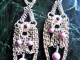 Sarai - Handmaden Designs LLC Sterling silver Rhodalite and Phosophiserite chainmaille silversmithing earrings