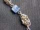 Sterling silver and Kyanite Celtic Raindrops chainmaille bracelet
