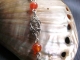Sterling silver and Fire Agate Celtic Raindrops chainmaille bracelet