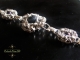 Delilah Sterling silver lava rock and pearl Romanov bracelet by Handmaden Designs LLC