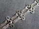 Celtic style sterling silver Tanzanite and Black Spinel bracelet
