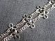 Sanna ~ Handmaden Designs LLC Celtic style sterling silver Tanzanite and Black Spinel bracelet