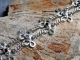 Sanna ~ Handmaden Designs LLC Celtic style sterling silver Tanzanite and Black Spinel bracelet