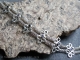 Sanna ~ Handmaden Designs LLC Celtic style sterling silver Tanzanite and Black Spinel bracelet