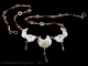 Savannah - Handmaden Designs LLC Copper, Garnet, and watch part Steampunk and Barrelweave chainmaille necklace