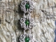 Sterling Silver, Dragondust, Chrome Diopside Trizanov bracelet