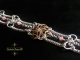 Loretta Sterling silver Half Persian 3in1 Cherry Quartz Victorian button bracelet