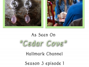 Lora - Handmaden Designs LLC Sterling silver, Dragondust, and Chalcedony earrings by Handmaden Designs LLC