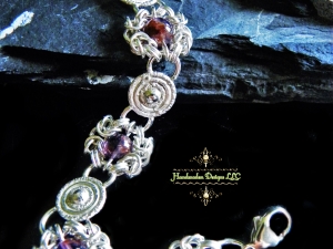 Sterling silver Melody Stone Romanov bracelet by Handmaden Designs LLC
