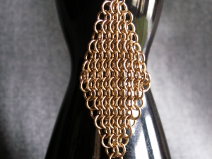 Gold-filled European 4in1 chainmaille earrings by Handmaden Designs LLC