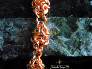 Copper Gnomish chainmaille bracelet - Handmaden Designs LLC