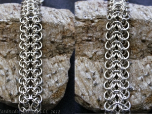 Sterling silver Moria weave chainmaille bracelet