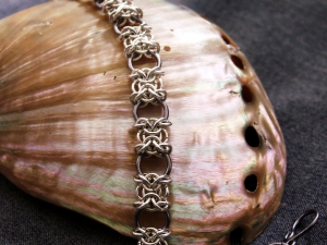 Sterling silver and tantalum Orc Weave bracelet