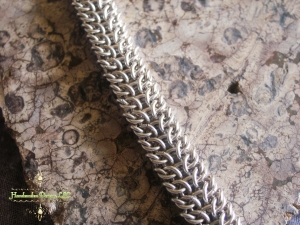Sterling Silver Sindarin chainmaille bracelet by Handmaden Designs LLC
