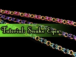 Snake Eyes chainmaille weave tutorial by Handmaden Designs LLC