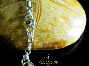 Sterling silver and Smokey Quartz Victorian style bracelet by Handmaden Designs