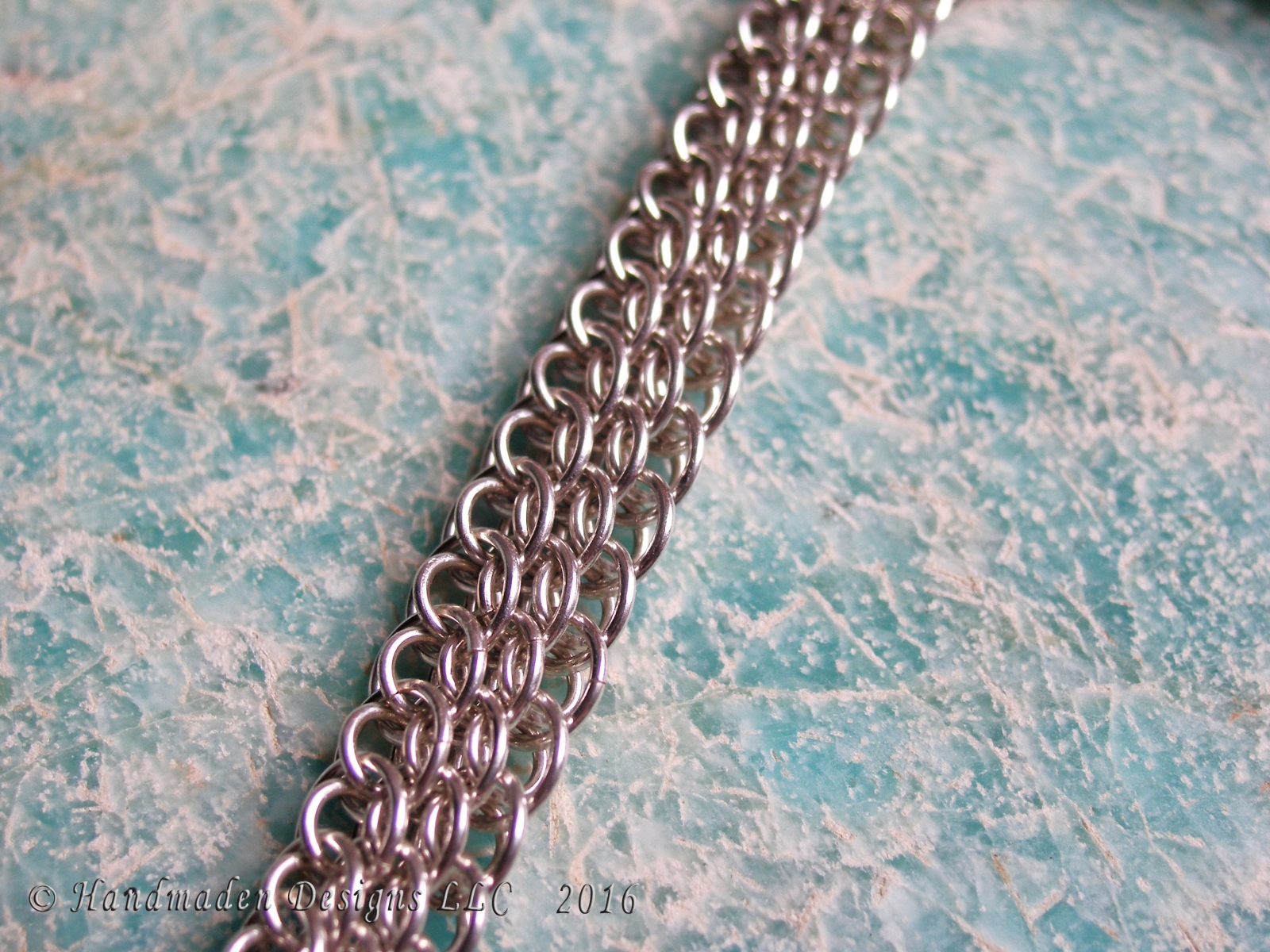 Sterling Silver Dragonscale Bias Chainmaille Bracelet | Handmaden ...