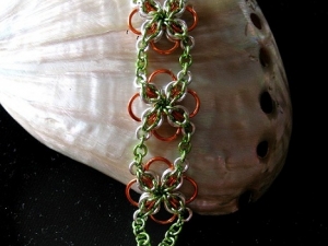 Annora (Bracelet)(Sterling SIlver/Green/Orange)