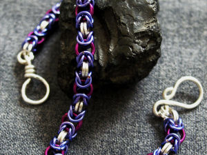 Byzantine (Bracelet)(Sterling Silver/Two-Tone Purple)