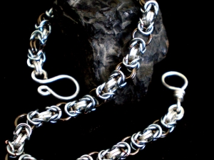Byzantine bracelet (Sterling Silver/Neutrals)
