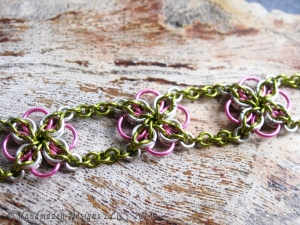 Annora (Bracelet)(Sterling silver/Lime Green/Hot Pink)