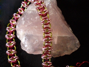 Celtic Visions bracelet (Pink/Magenta/Lime Green)