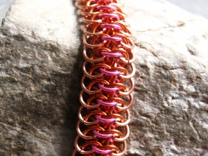 Crotalus (Bracelet)(Copper/Orange/Hot Pink)
