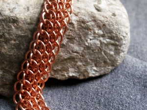 Dragonscale on the Bias (Bracelet)(Copper)