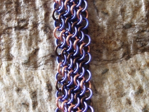 European 4in1 on the Bias (Bracelet)(Copper/Lavender/Dark Brown)