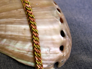 Half Persian 3in1 bracelet (Copper/Lime Green)