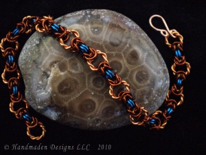 Hannele (bracelet)(Copper/Brown/Blue)
