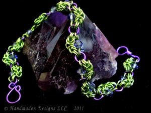 Nadine (bracelet) (Lime Green/Purple)
