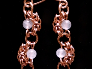 Nadine (Earrings)(Copper/Rose Quartz)